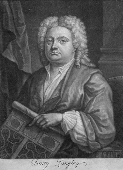 Batty Langley, print made by J. Carwitham by English School